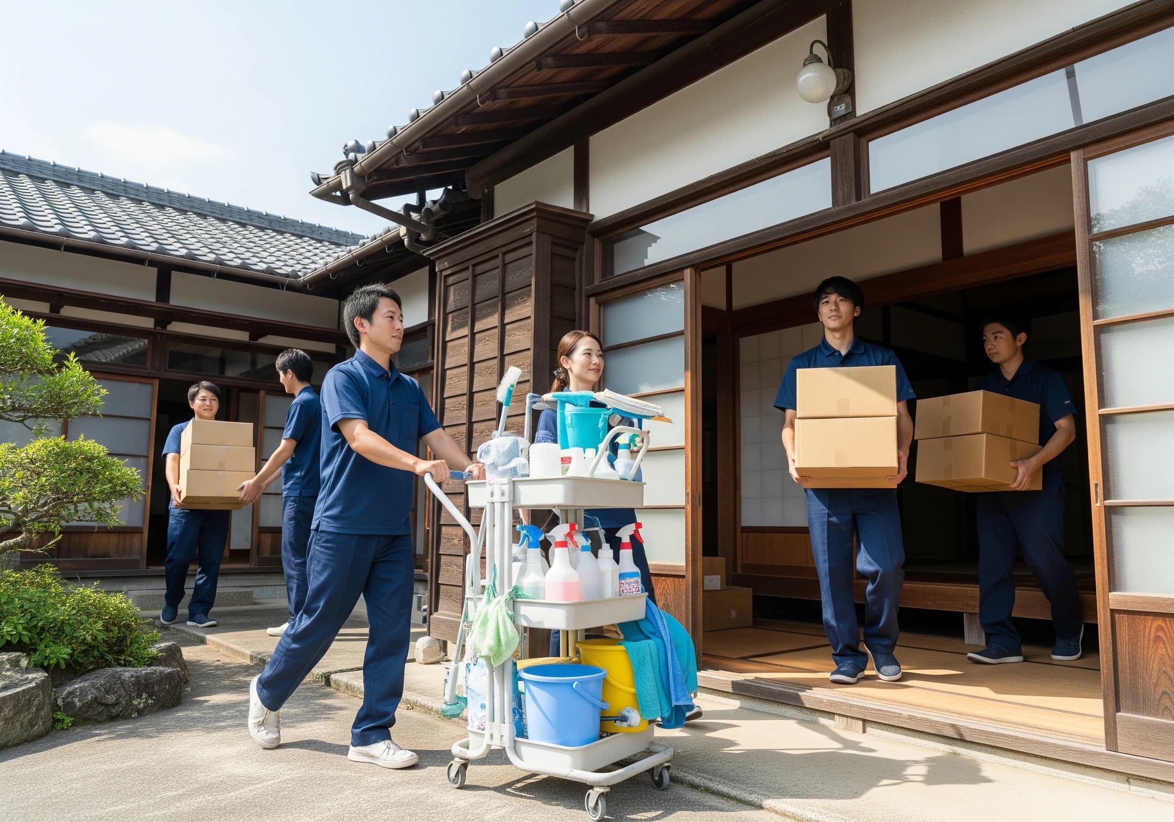 遺品整理から清掃まで対応するスタッフ