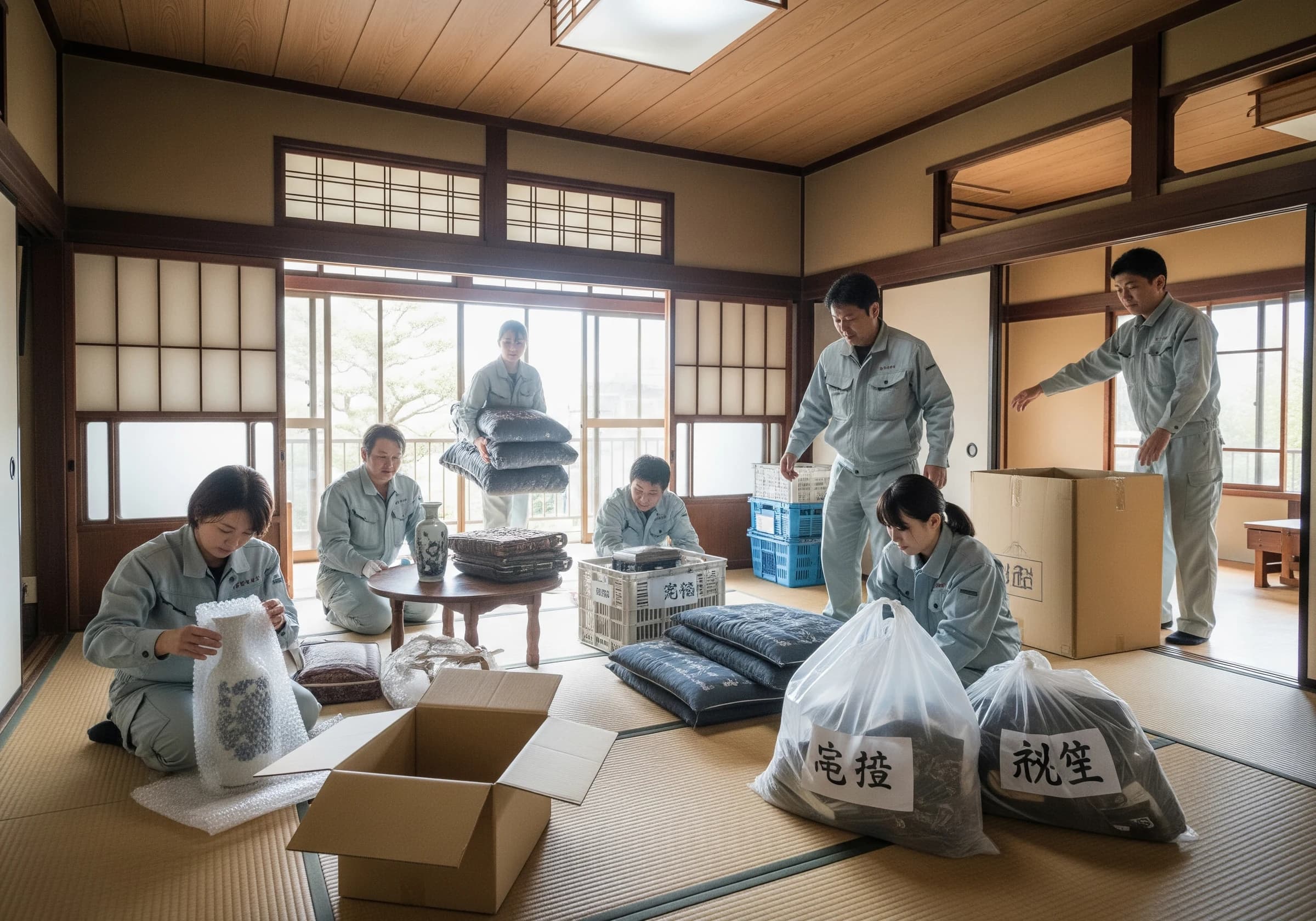 空き家の片付け作業の様子